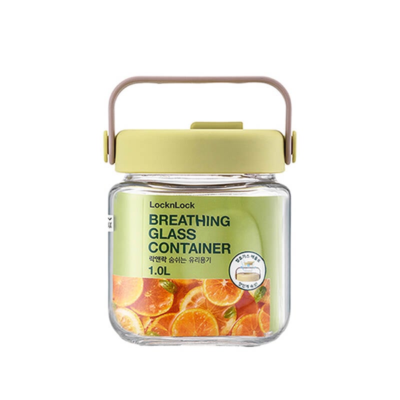 Hủ thủy tinh Breathing Canister 1L, d&ugrave;ng l&ecirc;n men thực phẩm - LocknLock - LNG551 image number null